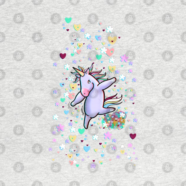 Funny unicorn dancing by Blacklinesw9